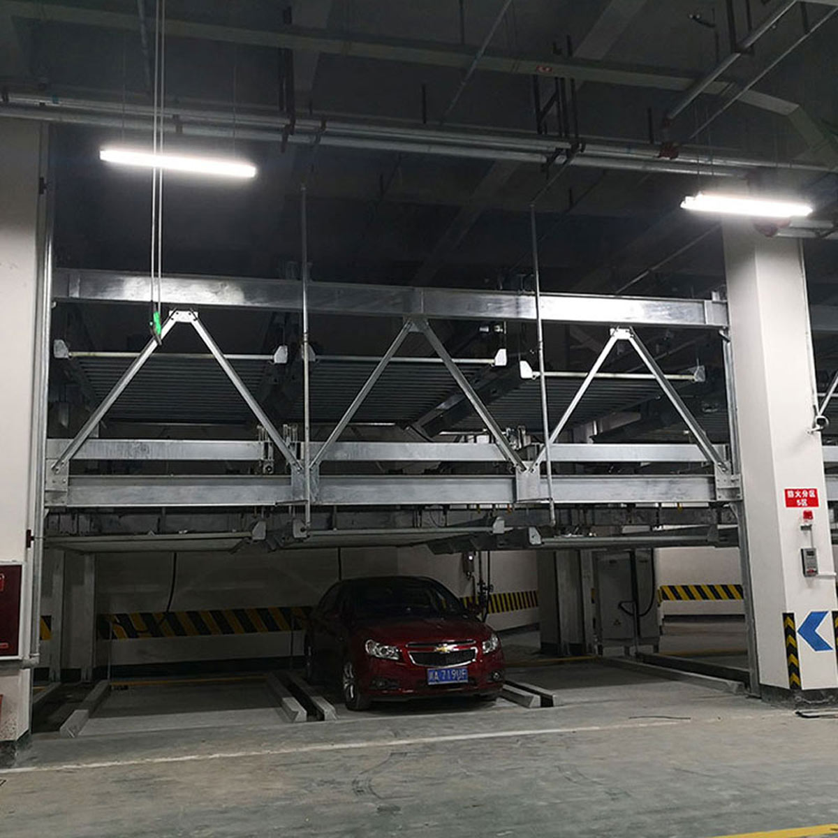 鹽津PSH3三層升降橫移機械式停車設備